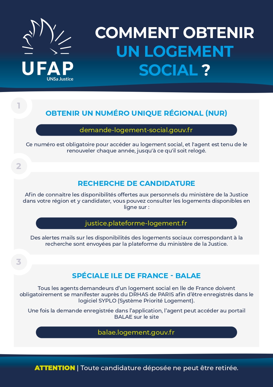 Flyer : Comment Obtenir Un Logement Social ? | UFAP | UNSa Justice